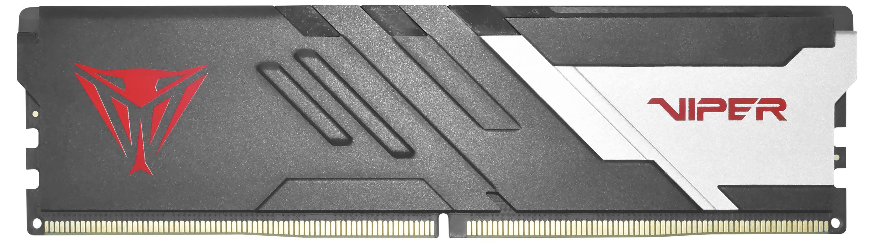 Ein schwarzes und silbernes Computer-RAM-Modul mit einem roten 