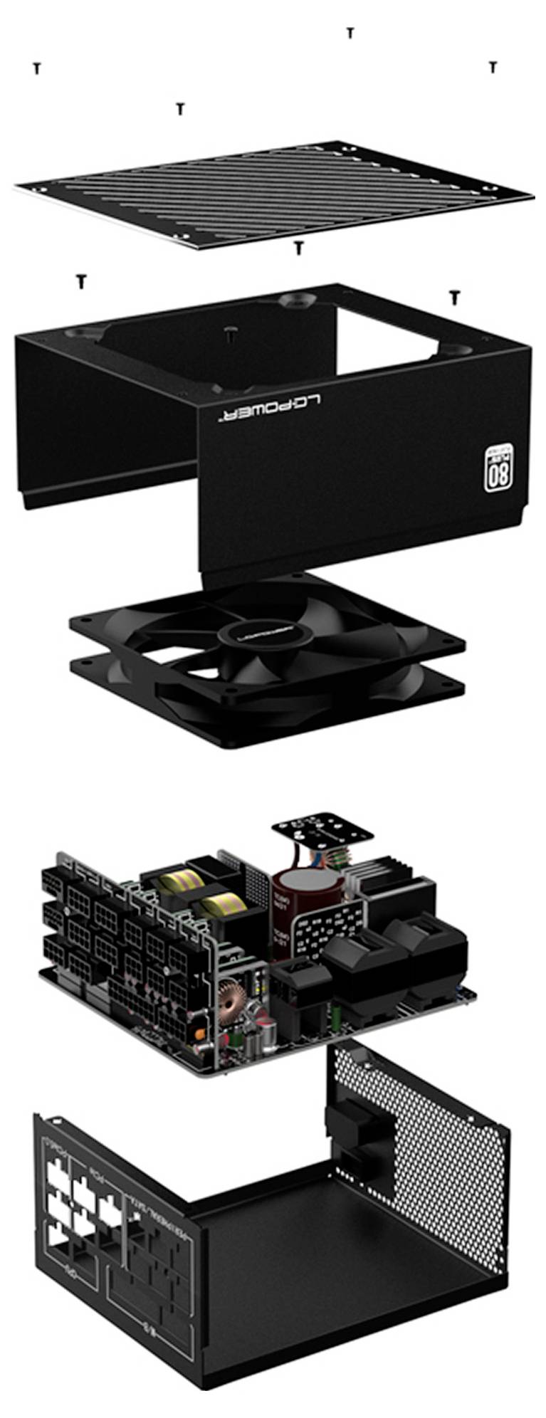 LC Power PC-Netzteil LC-Power Platinum Serie LCP1 PC Netzteil