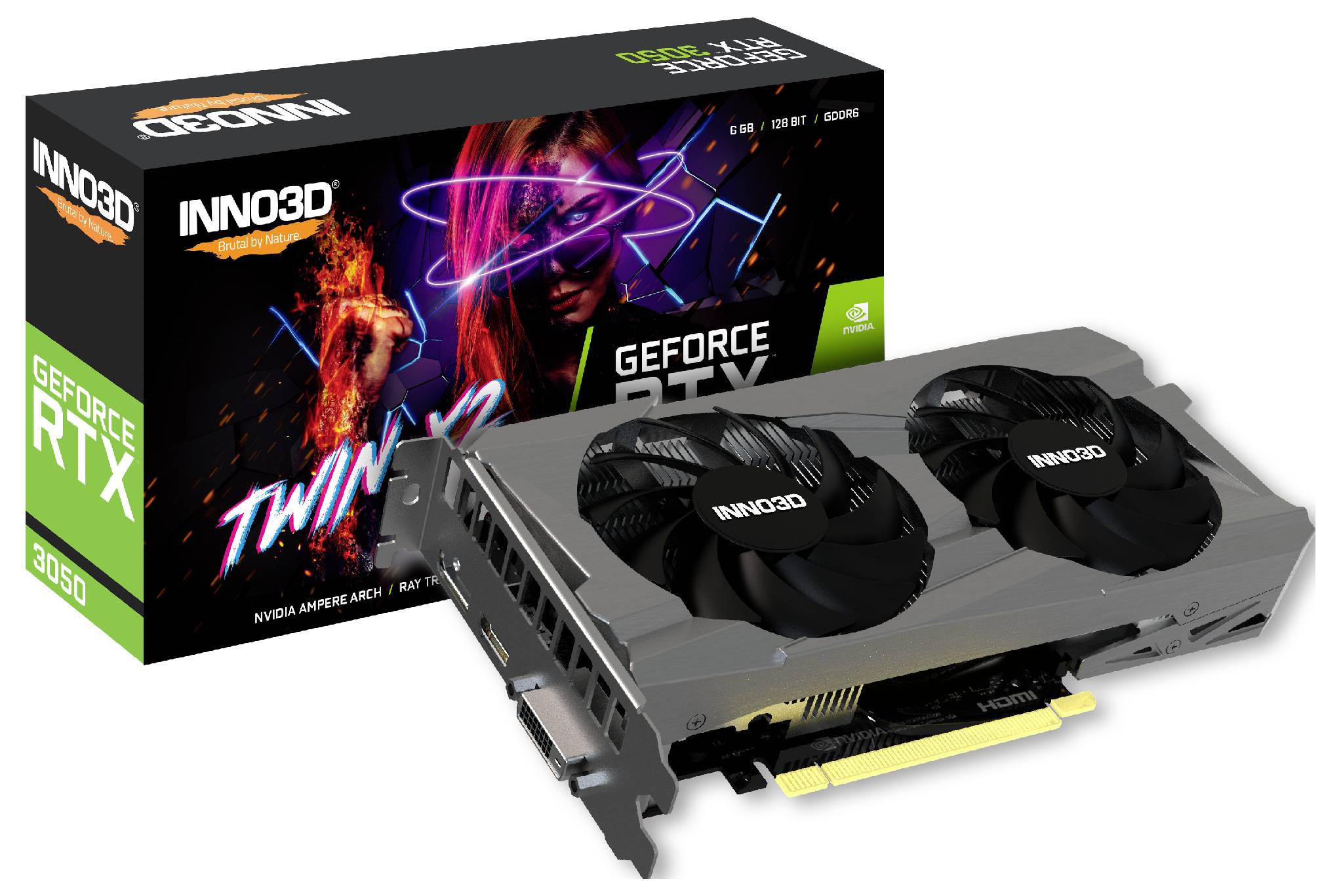 Inno 3D Grafikkarte Nvidia GeForce RTX 3050 GeForce RTX 3050 6GB GDDR6-RAM