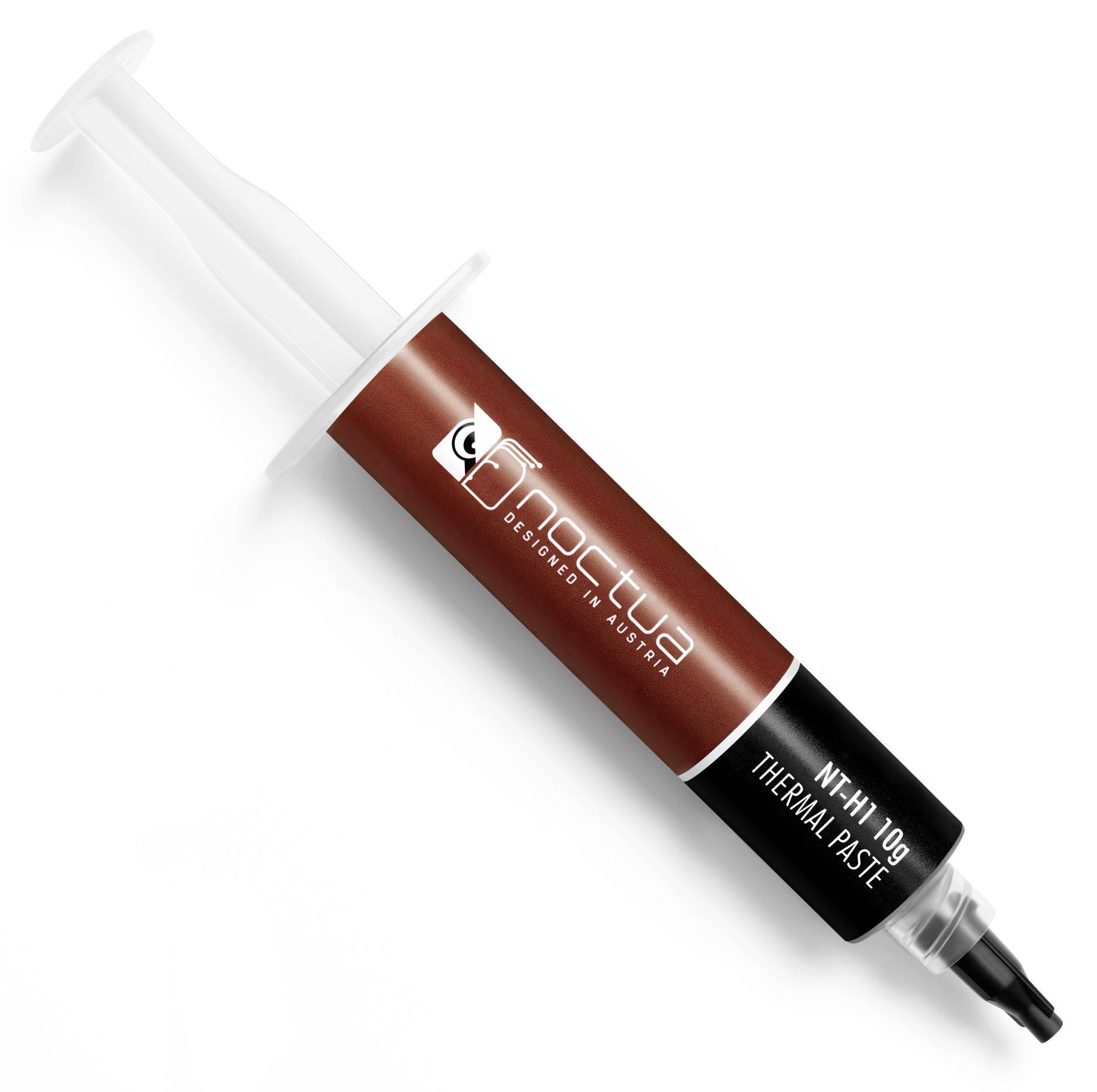 Eine spritzenstilförmige Tube mit der Beschriftung „NT-H1 10g WÄRMELEITPASTE