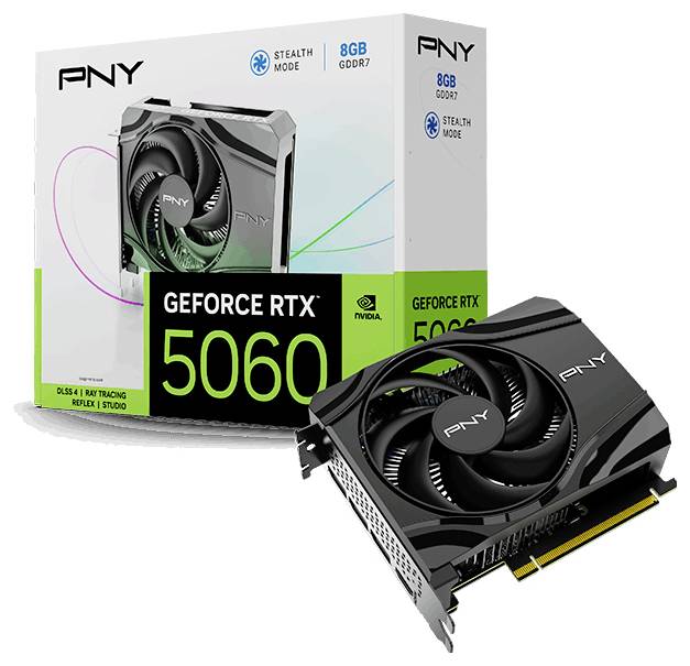 PNY Grafikkarte Nvidia RTX 5060 GeForce RTX 5060 8GB GDDR7-RAM
