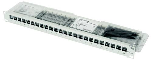 Telegärtner 100007011 19  Modulträger, bestückt 483 mm (19 ) CAT 6a 1 HE Schwarz