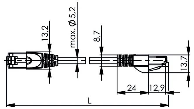 Querschnittdiagramm eines Koaxialkabels mit zentralem Leiter, Isolationsschicht, geflochtenem Schirm und äußerer Schutzhülle.
