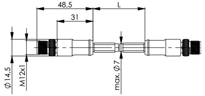 Graues Ethernet-Netzwerkkabel mit RJ45-Steckern an beiden Enden, aufgerollt auf weißem Hintergrund.