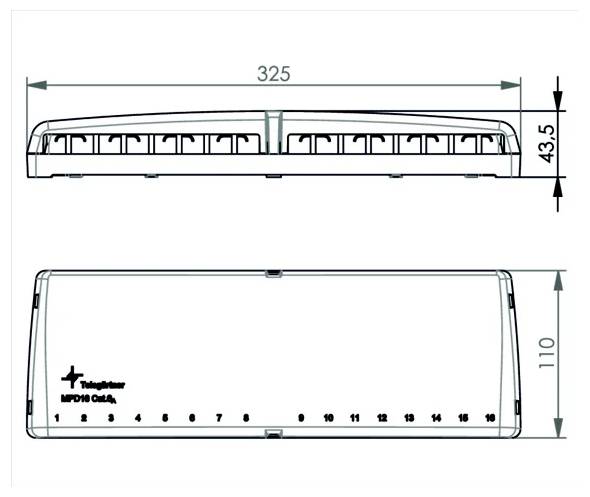 Telegärtner 100021395 Verteiler Weiß