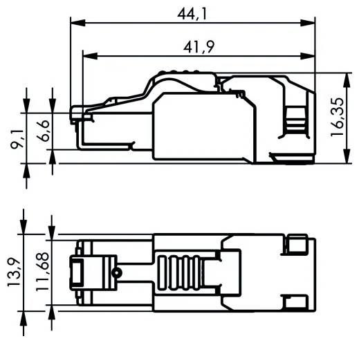 Telegärtner 100040203 feldkonfektionierbarer RJ45-Steckverbinder MFP8-SL PROFINET, AWG24/1-AWG22/1, AWG27/7-AWG22/7 100040203