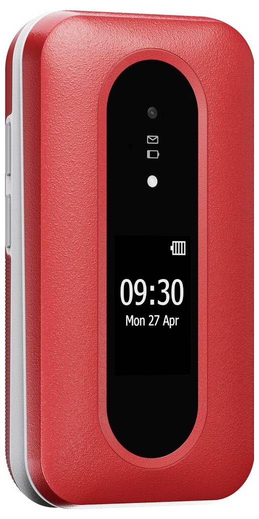 Eine rosa Smartwatch mit rundem Gehäuse, Seitentaste und passendem Armband, von der Seite betrachtet.