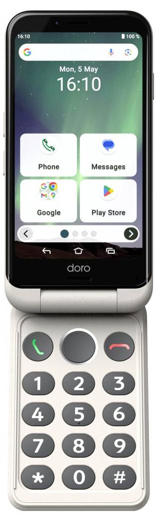 Doro Aurora A20 bone 4,5" 64GB Senioren-Smartphone Schwarz, Weiß