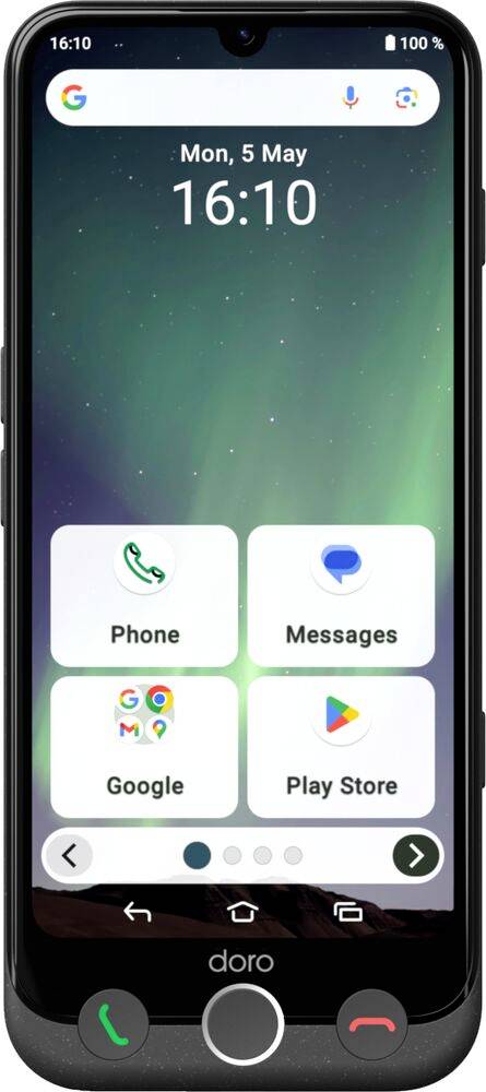 Doro Aurora A30 graphit 6,1" 128GB Senioren-Smartphone Schwarz