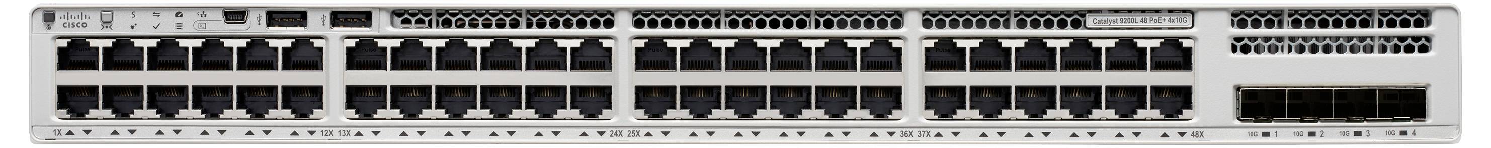 Ein Netzwerk-Switch mit mehreren Anschlüssen in Reihen angeordnet, wird verwendet, um Geräte innerhalb eines Computernetzwerks zu verbinden.