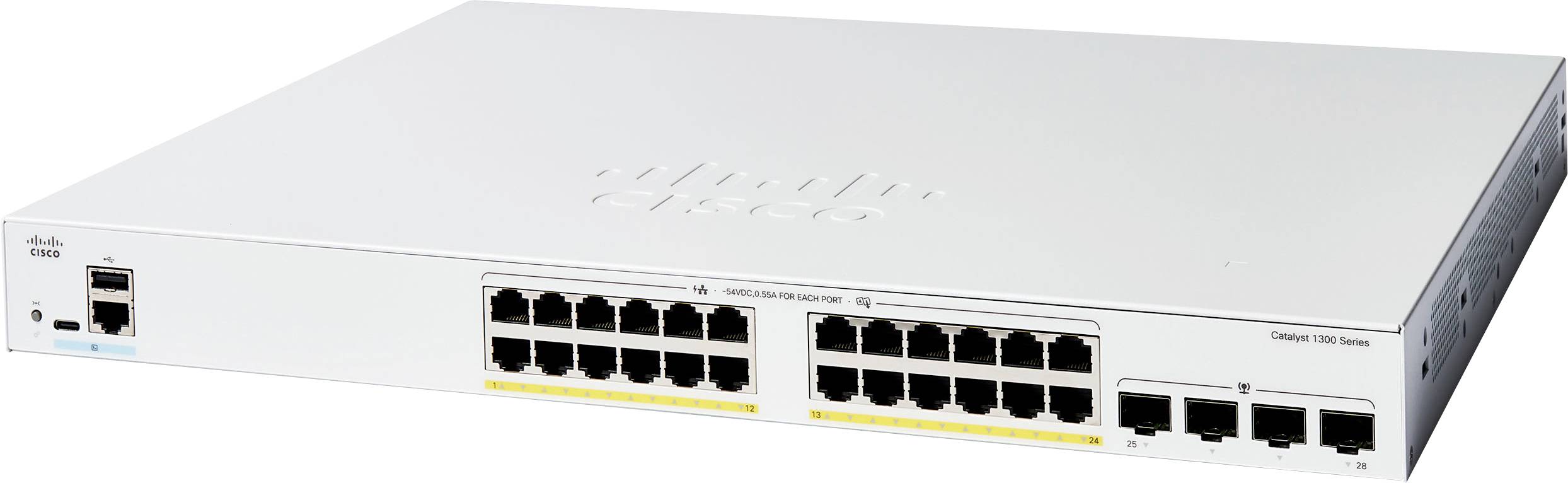 Cisco Catalyst 1300-24FP-4G - Switch - L3 - managed - 24 x 10/100/1000 (PoE+)