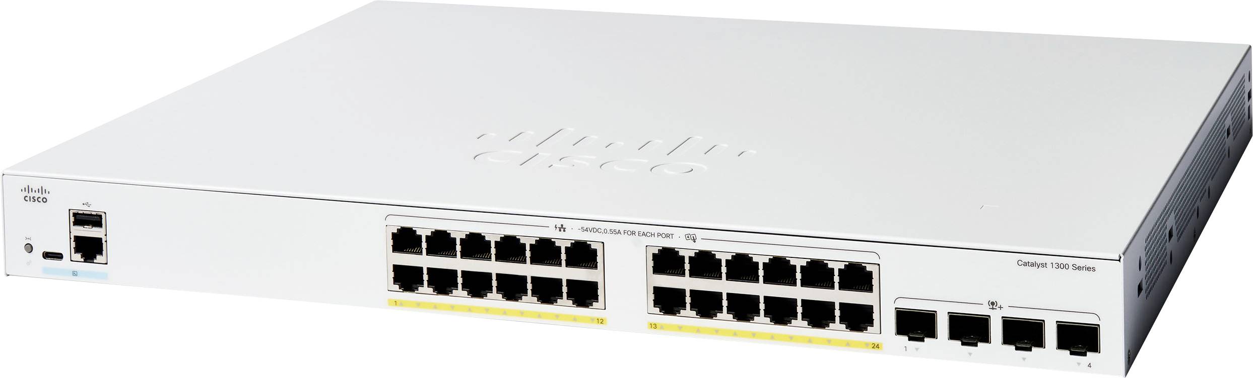 Cisco Catalyst 1300-24FP-4X - Switch - L3 - managed - 24 x 10/100/1000 (PoE+)