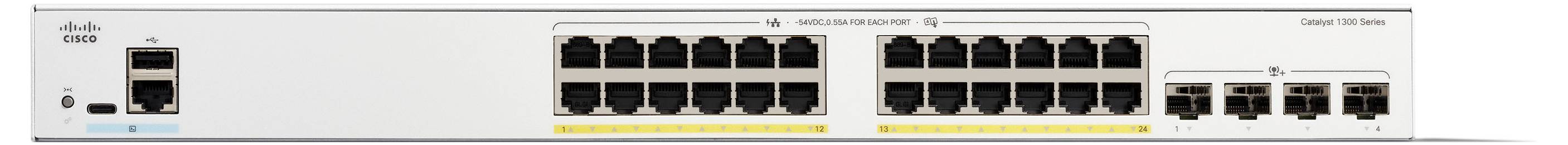 Cisco Catalyst 1300-24FP-4X - Switch - L3 - managed - 24 x 10/100/1000 (PoE+)