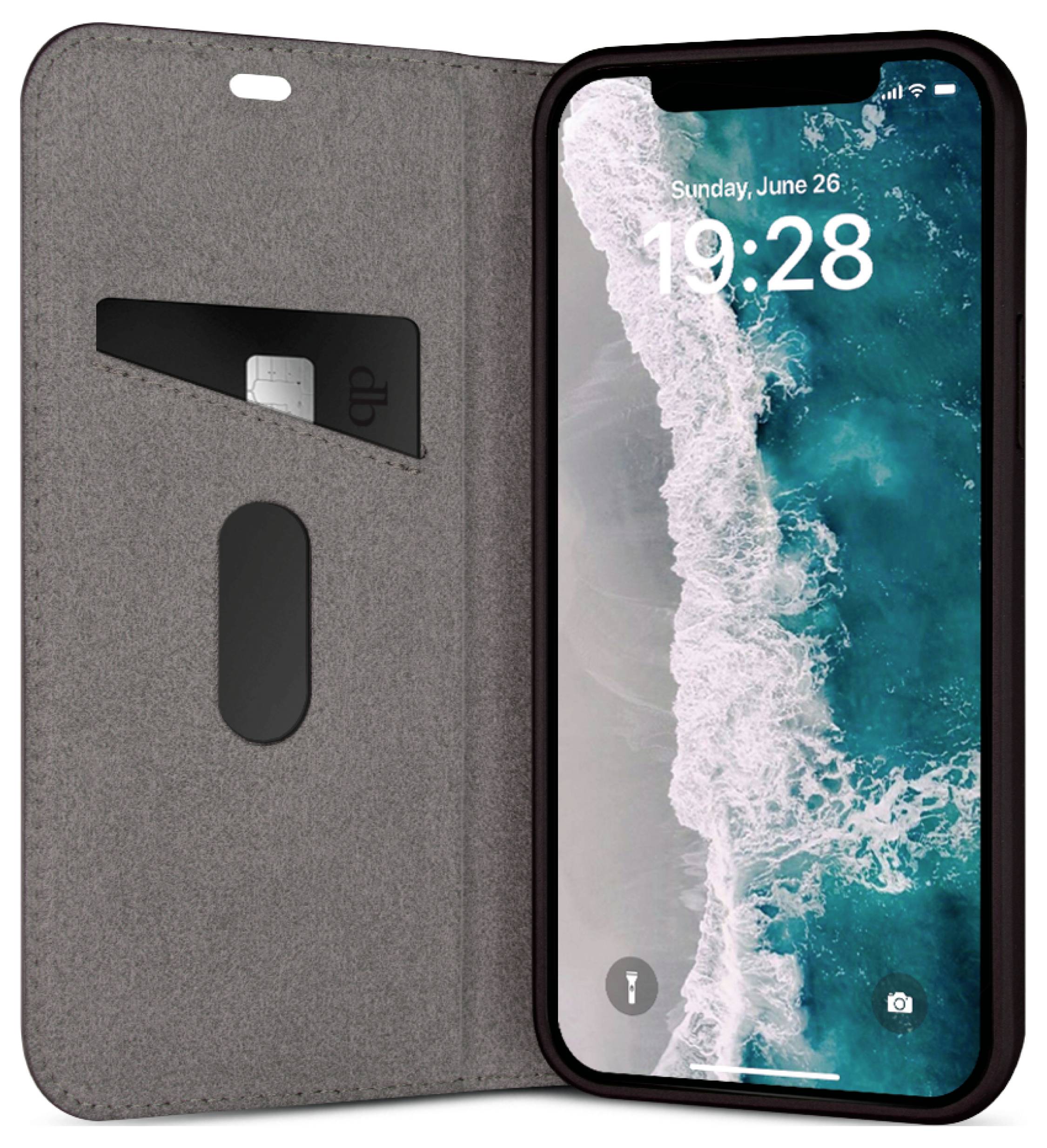 Dbramante1928 Oslo iPhone 14 - Schwarz Leder Folio Apple iPhone 14 Schwarz OS61BL001651
