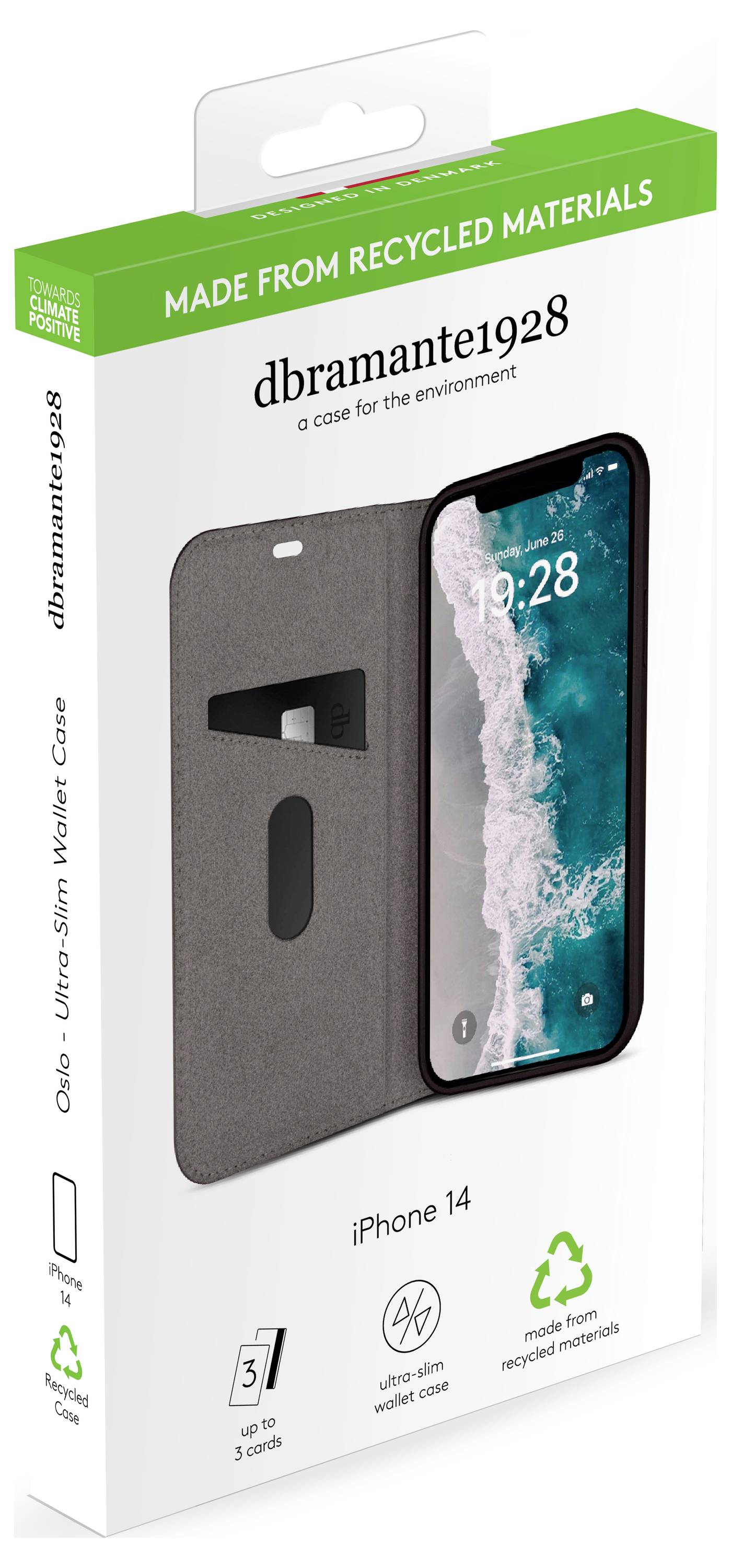 Dbramante1928 Oslo iPhone 14 - Schwarz Leder Folio Apple iPhone 14 Schwarz OS61BL001651