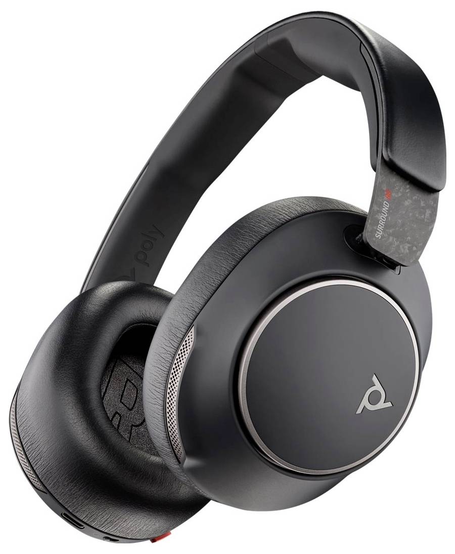 Schwarze Over-Ear-Kopfhörer mit gepolsterten Ohrmuscheln und einem runden Logo auf der Seite, entwickelt für komfortable und immersive Audioerlebnisse.