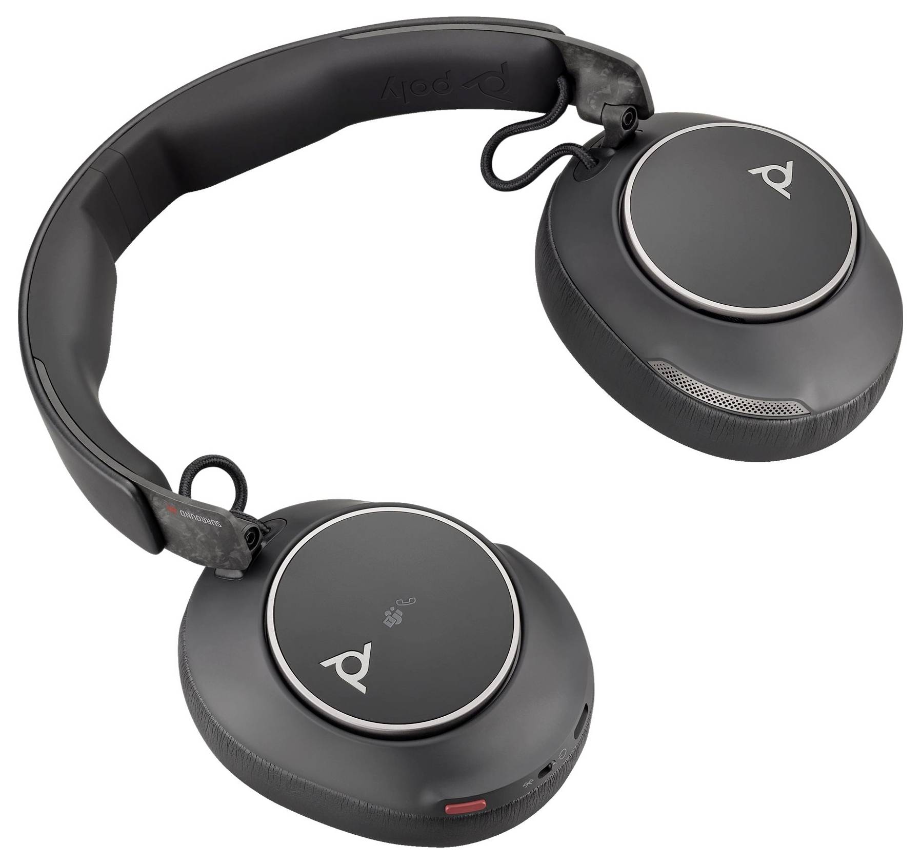 Schwarze Over-Ear-Kopfhörer mit schlankem Design, ausgestattet mit gepolsterten Ohrmuscheln und einem Kopfbügel, geeignet für komfortables Audiohören.