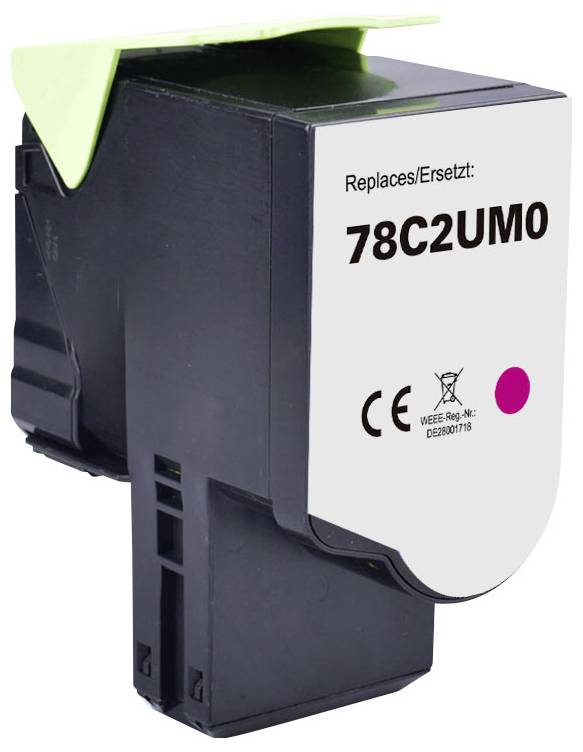 Schwarze Druckerpatrone mit der Bezeichnung „Replaces/Ersetzt: 78C2UM0