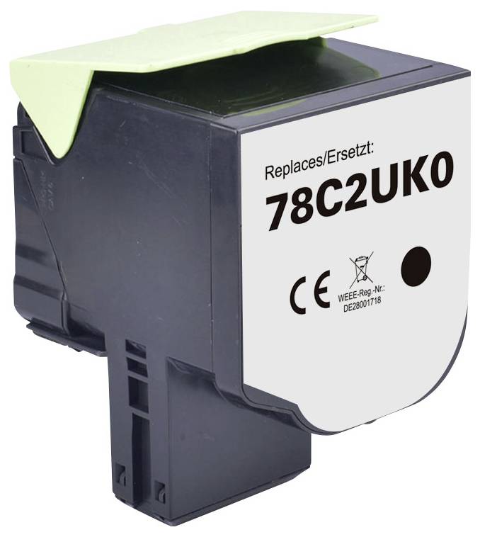 Schwarze Druckerpatronen mit dem Etikett „Replaces/Ersetzt: 78C2UK0