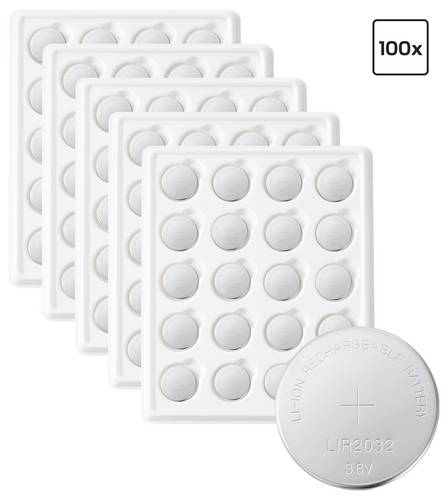VOLTCRAFT Knopfzellen-Akku LIR2032 Lithium 45 mAh 3.6 V 100 St.