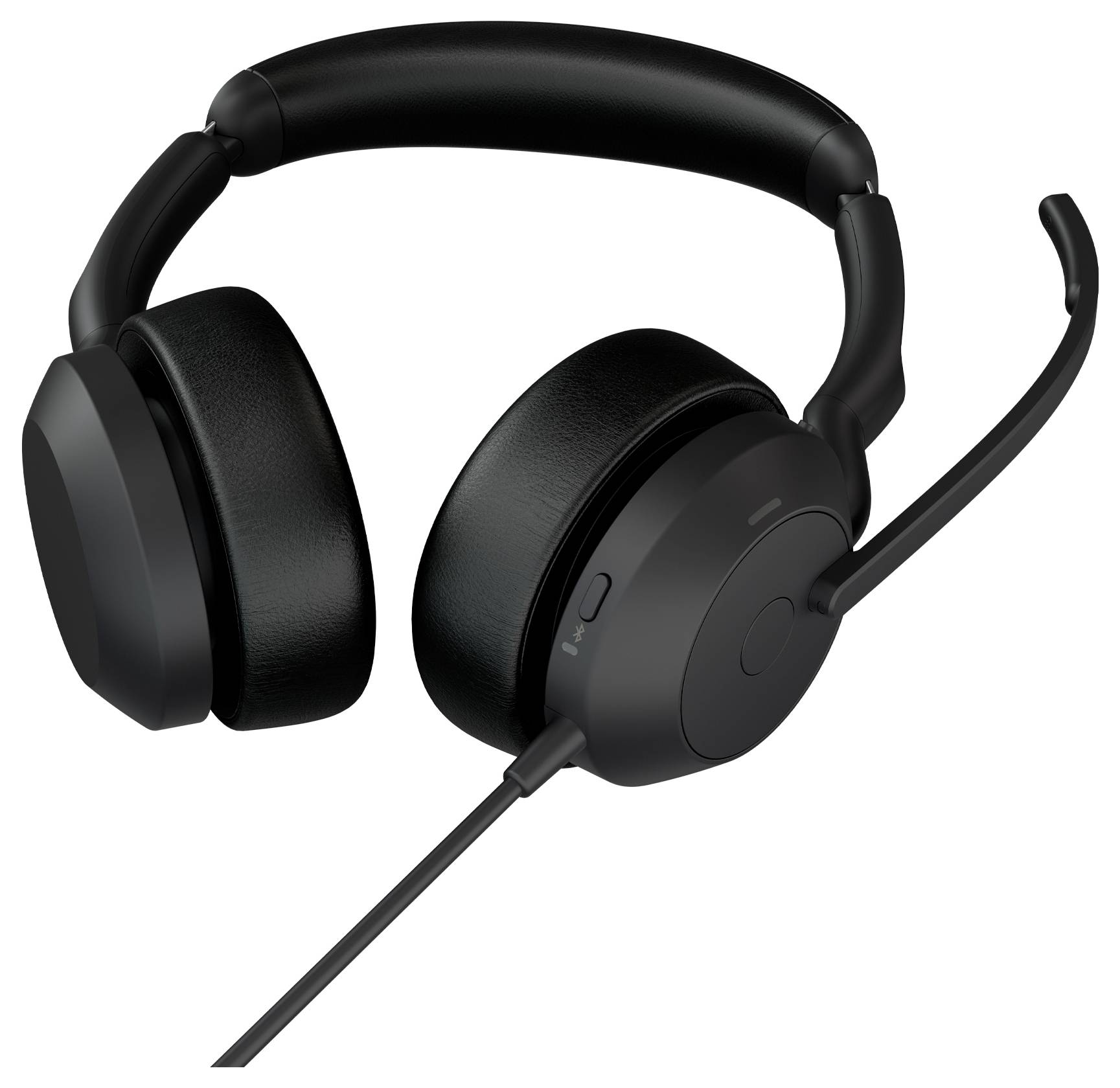 Jabra Evolve2 50 UC Stereo USB-A On Ear Headset kabelgebunden Schwarz Telefon