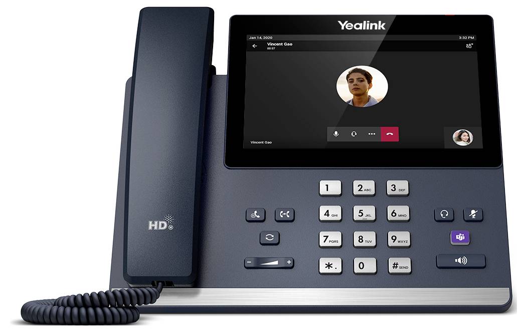 Yealink MP56 E2 Teams Systemtelefon,VoIP Touchscreen Touch-Display Grau