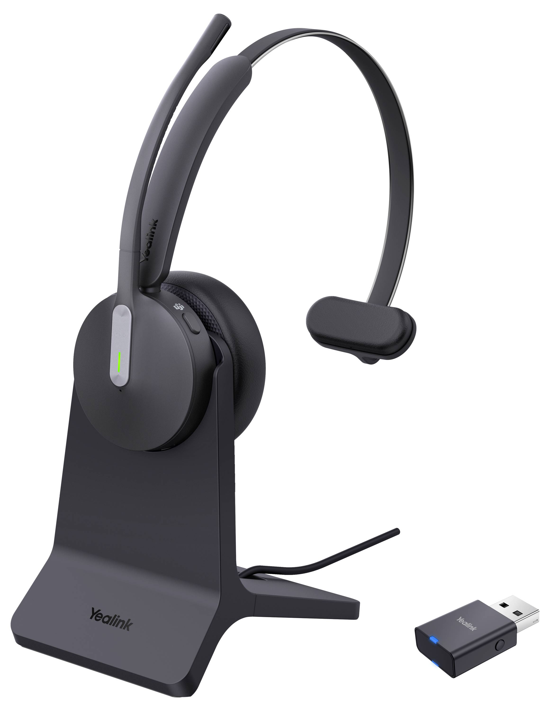 Yealink WH64 Hybrid Mono Teams i On Ear Headset DECT, Bluetooth® Schwarz Telefon