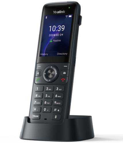 Yealink AX83H Schnurloses Telefon VoIP Freisprechen, für Hörgeräte kompatibel Farbdisplay Schwarz