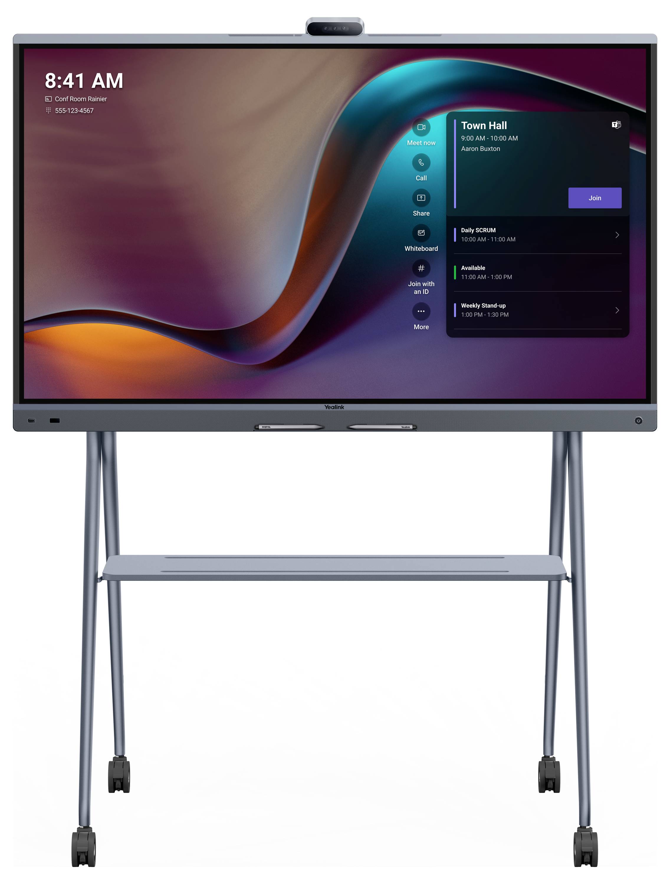 Interaktive digitale Anzeige mit einem Bildschirm, der eine 