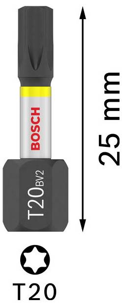 Bosch Accessories 2607002805 2607002805 TX-Bit Antrieb: 1/4" (6.3 mm) Abtrieb: TX TX 20