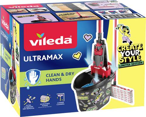 Vileda 183755 Bodenwischer-Set ULTRAMAX - Level Up Limited Edition Anthrazit, Rot 1 St.