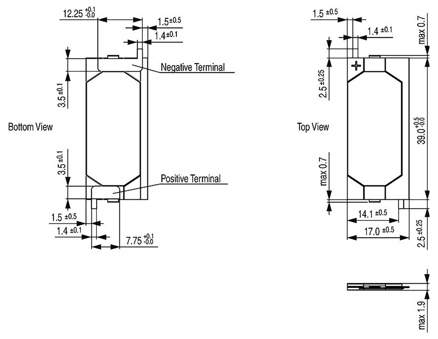 Schurter 3-153-422 Super-Cap Kondensator (L x B x H) 39 x 17 x 1.9mm