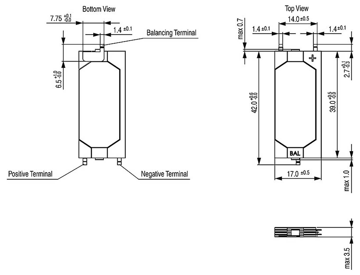 Schurter 3-153-449 Super-Cap Kondensator (L x B x H) 42 x 17 x 3.5mm