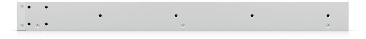 Eine Silbermetallanschlussklammer mit mehreren runden Löchern, die in zwei parallelen Reihen angeordnet sind.