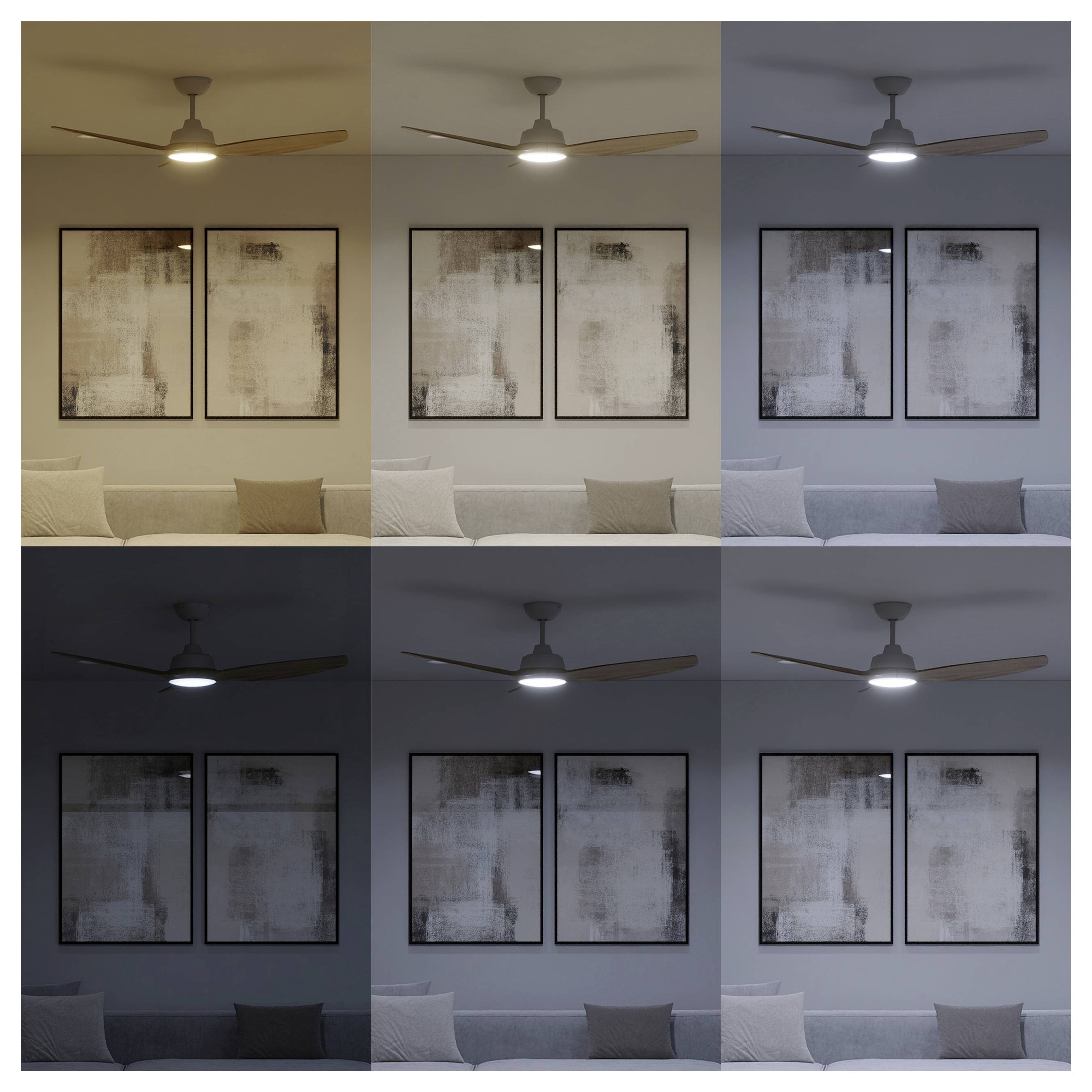 Philips LED Olas Deckenventilator 35W mit Fernbedienung, Dimmbar