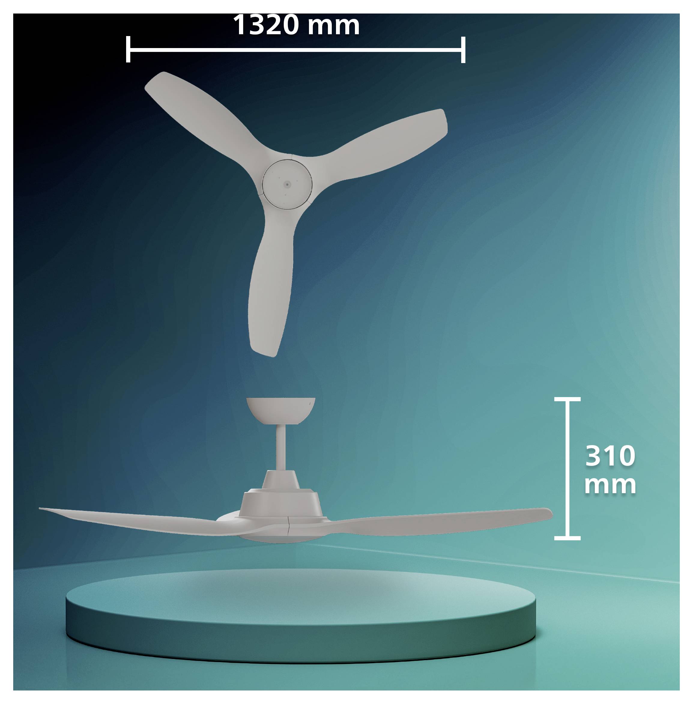 Philips LED Fixed Deckenventilator 35W mit Fernbedienung, Dimmbar