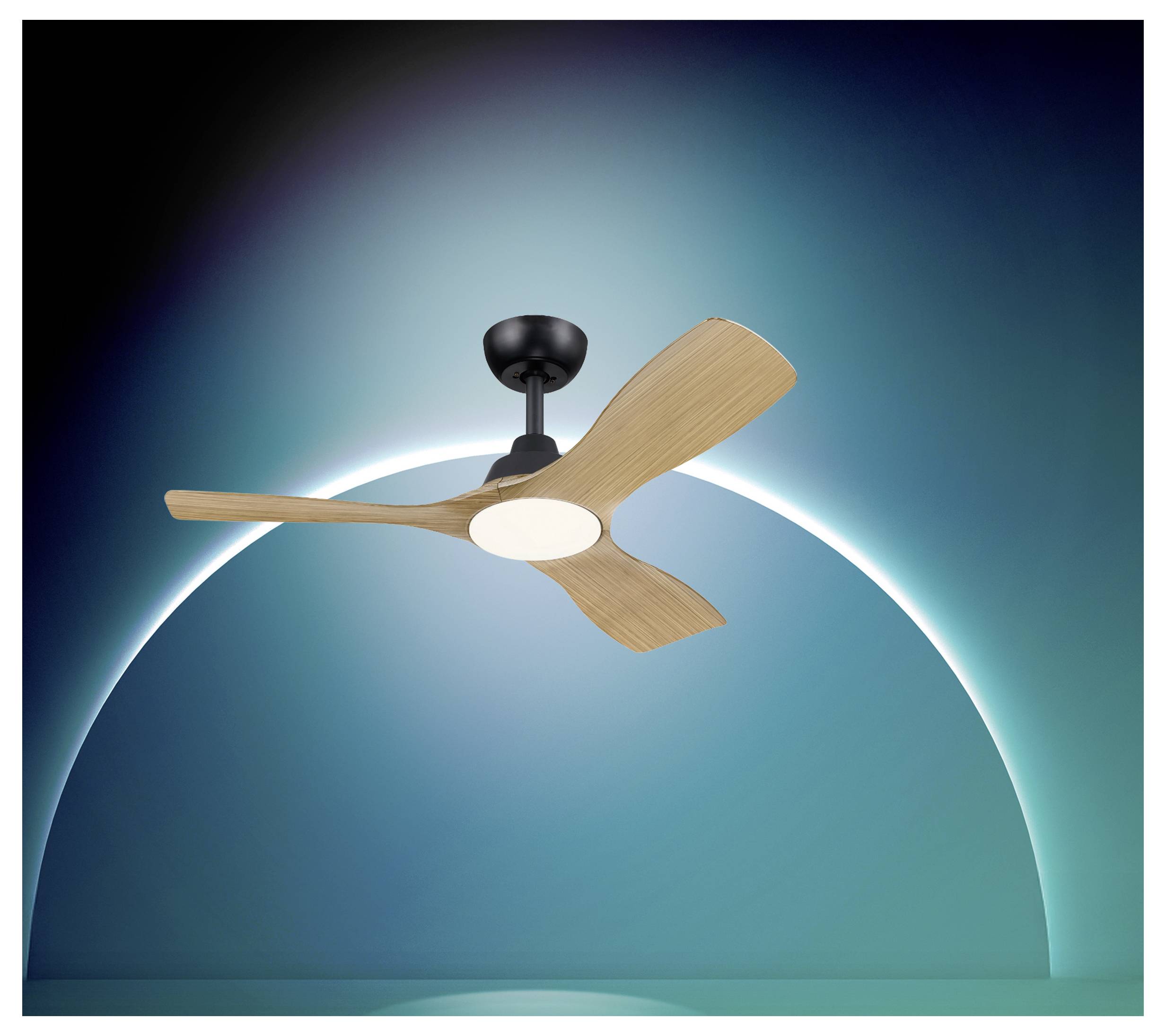 Philips LED Olas Deckenventilator 30 W mit Fernbedienung, Dimmbar