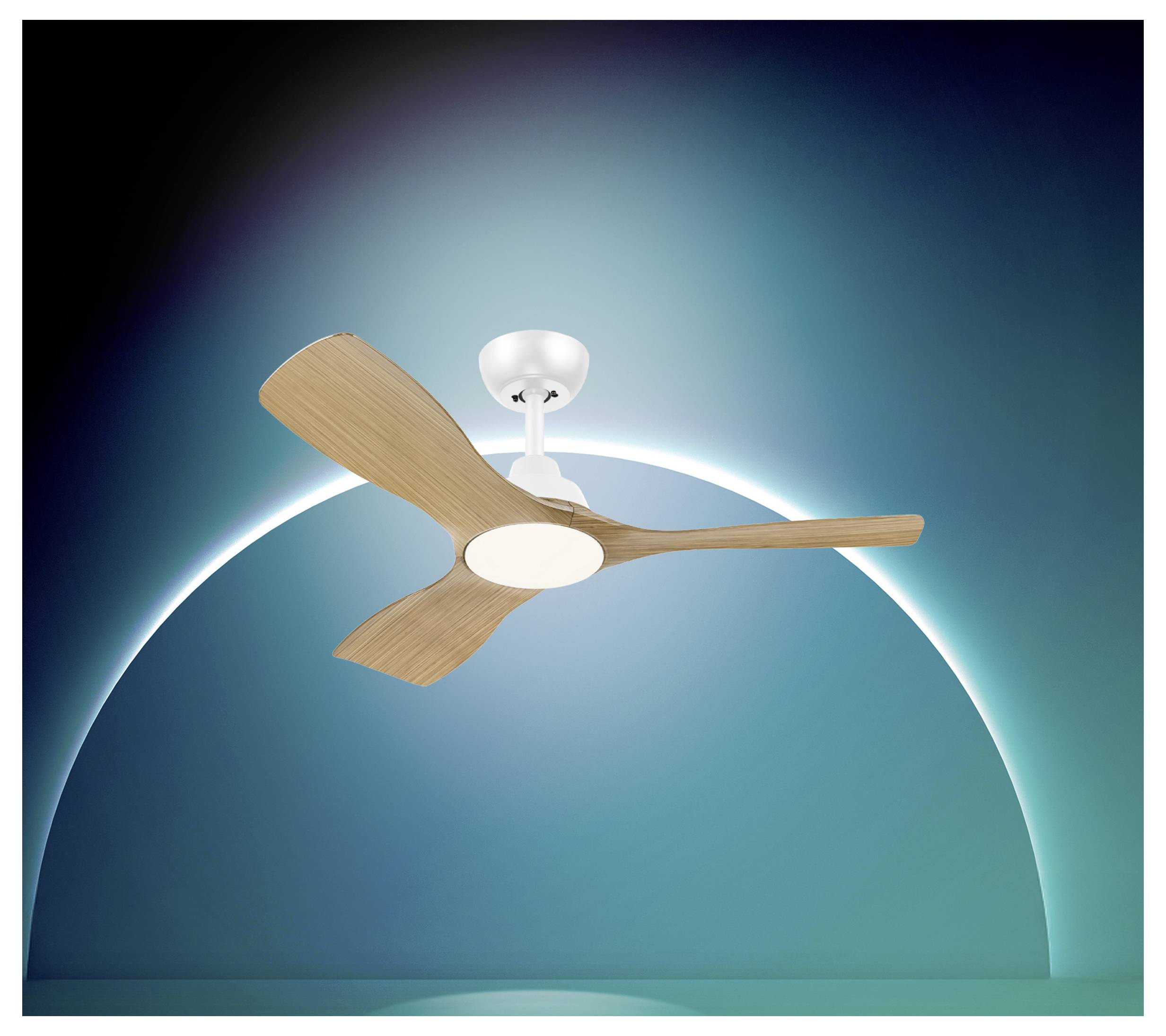 Philips LED Olas Deckenventilator 30 W mit Fernbedienung, Dimmbar