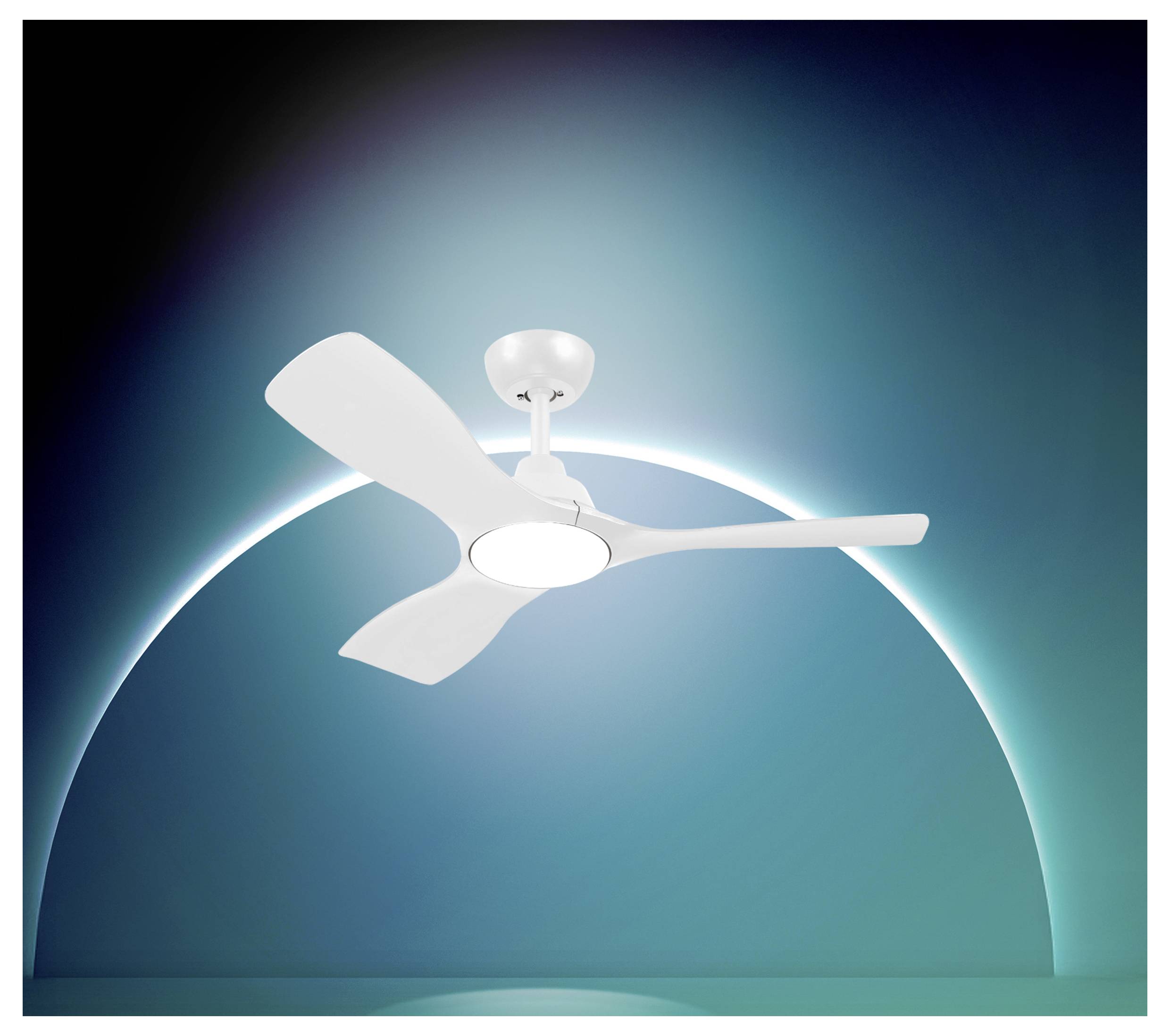 Philips LED Olas Deckenventilator 30W mit Fernbedienung, Dimmbar