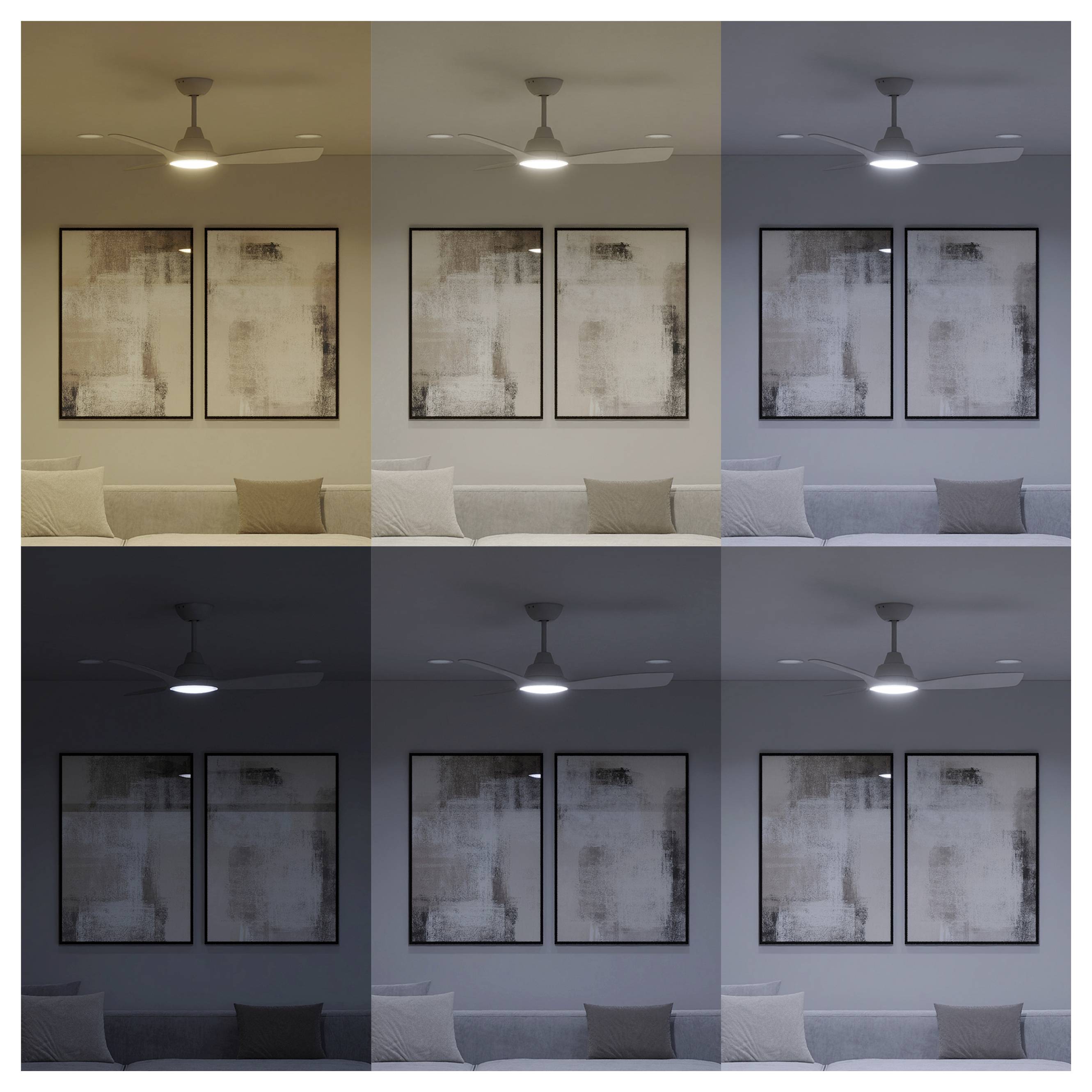 Philips LED Olas Deckenventilator 30W mit Fernbedienung, Dimmbar