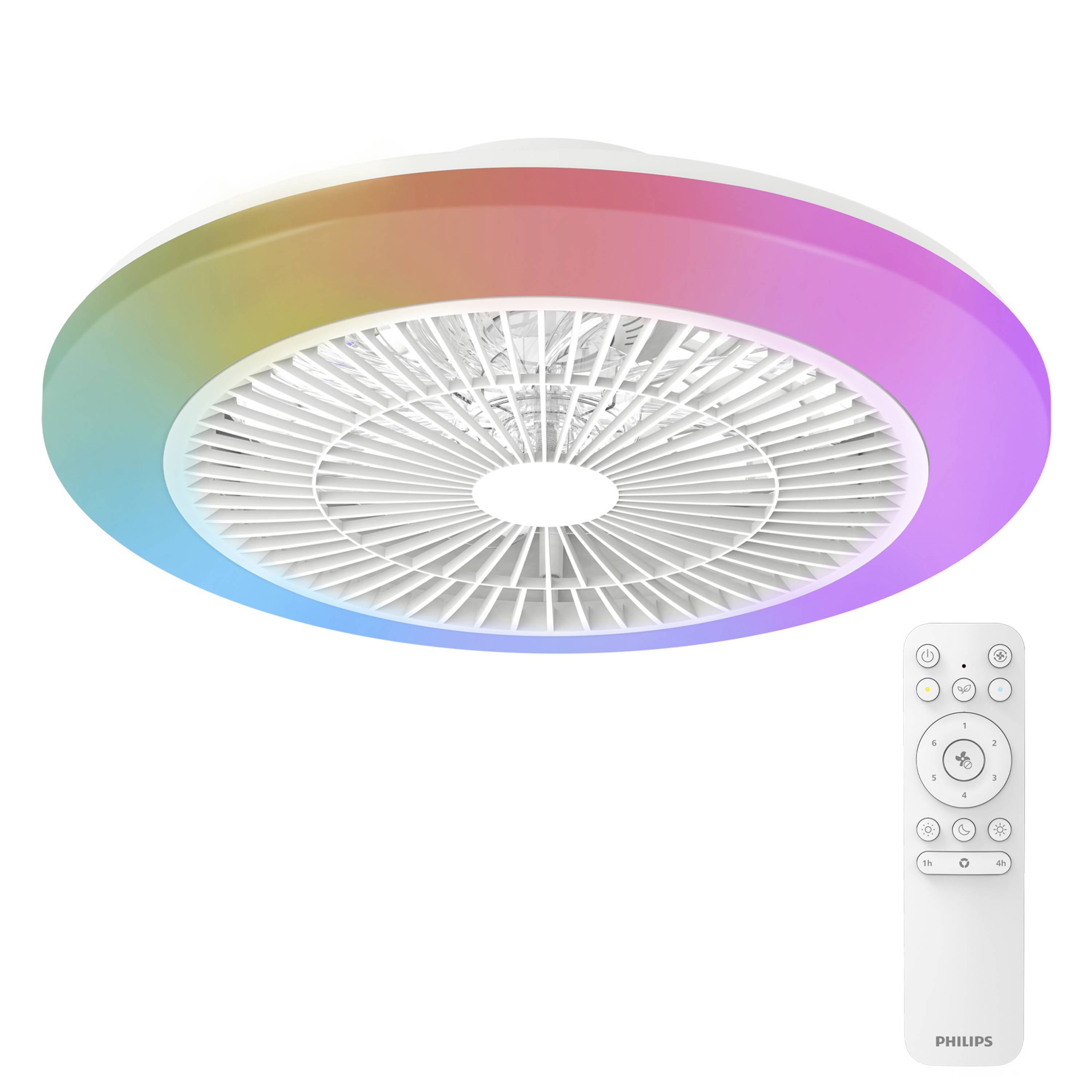Philips LED Amigo Deckenventilator 40W mit Fernbedienung, Dimmbar