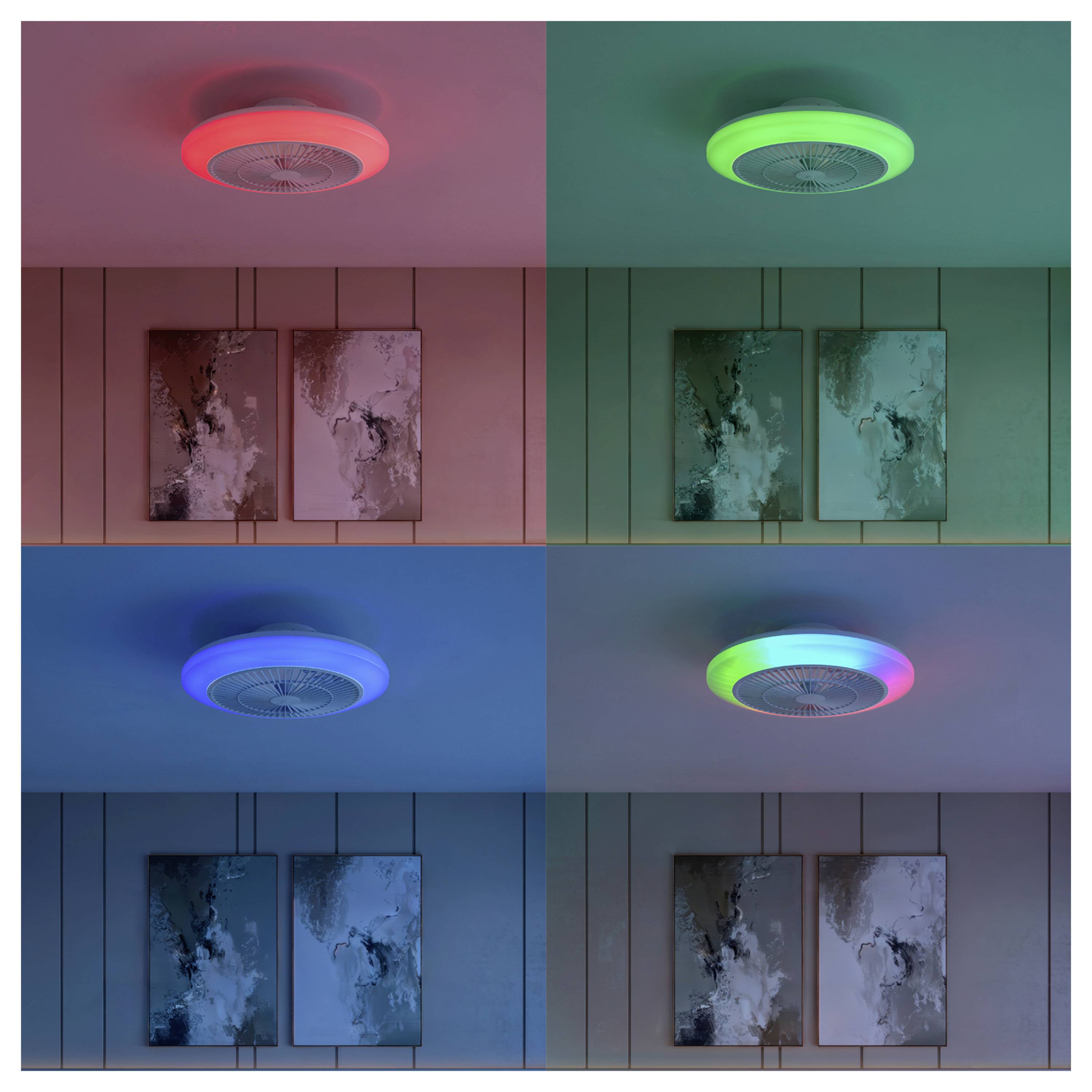 Philips LED Amigo Deckenventilator 40 W mit Fernbedienung, Dimmbar