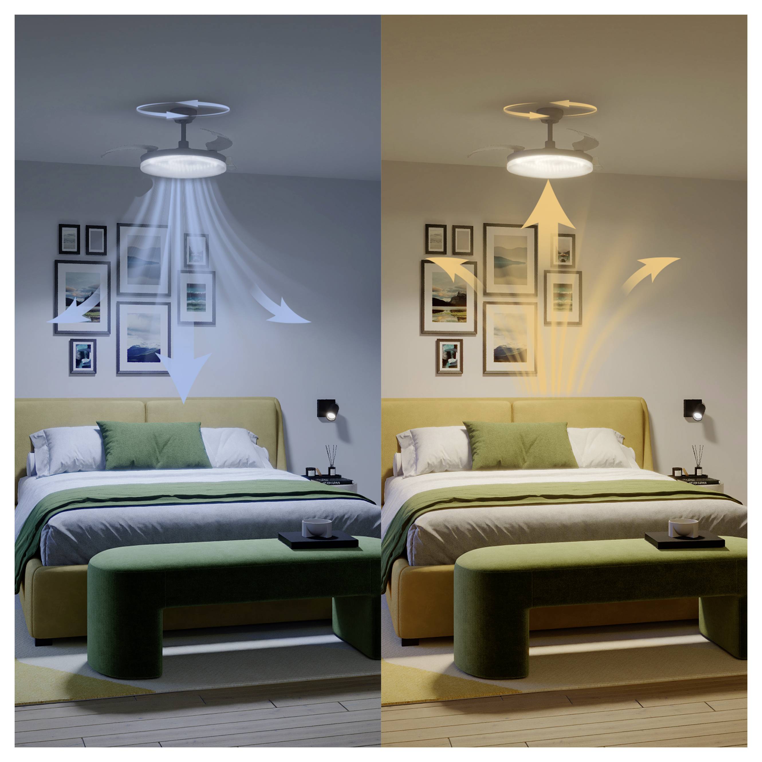 Philips LED Solr Deckenventilator 32W mit Fernbedienung, Dimmbar