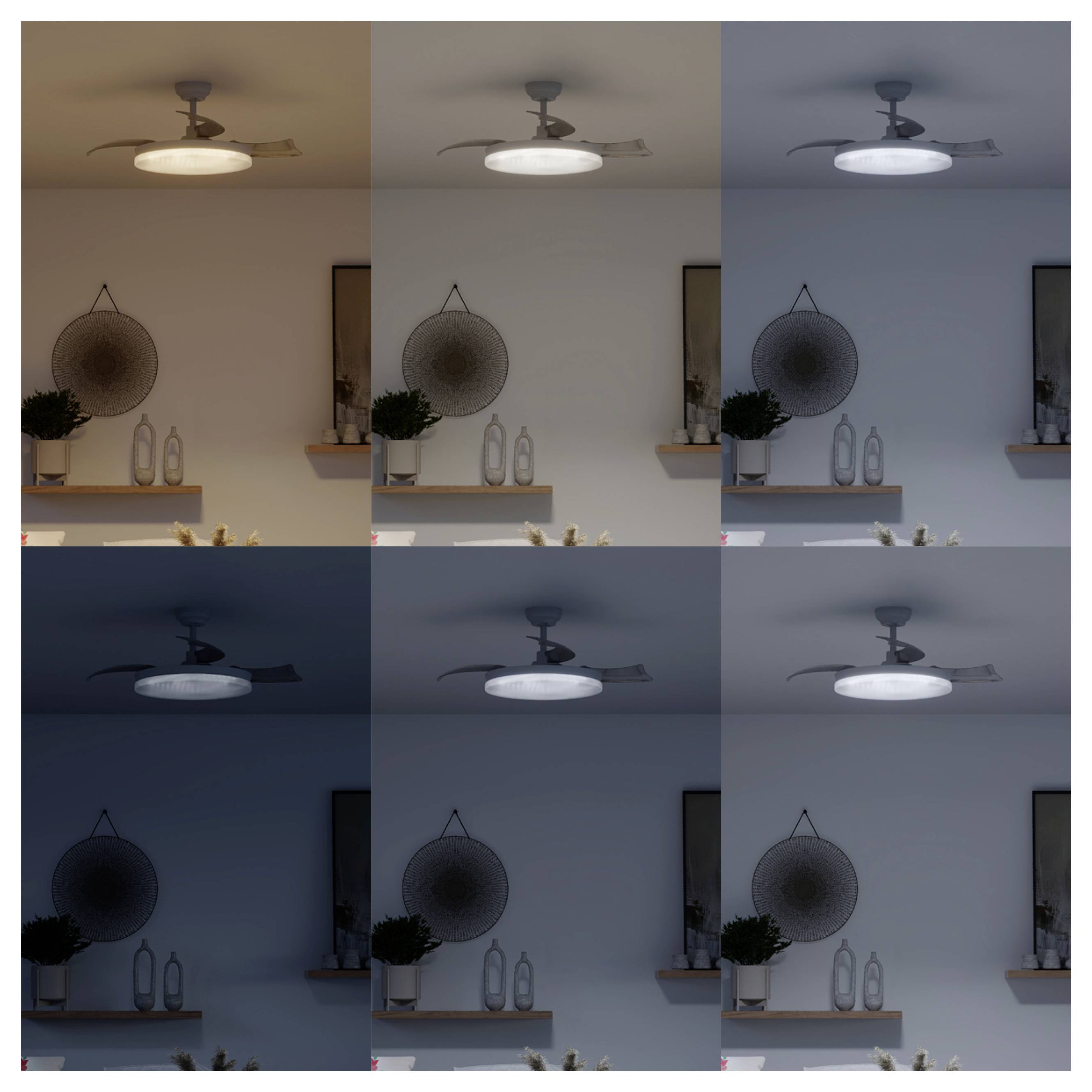 Philips LED Solr Deckenventilator 32W mit Fernbedienung, Dimmbar