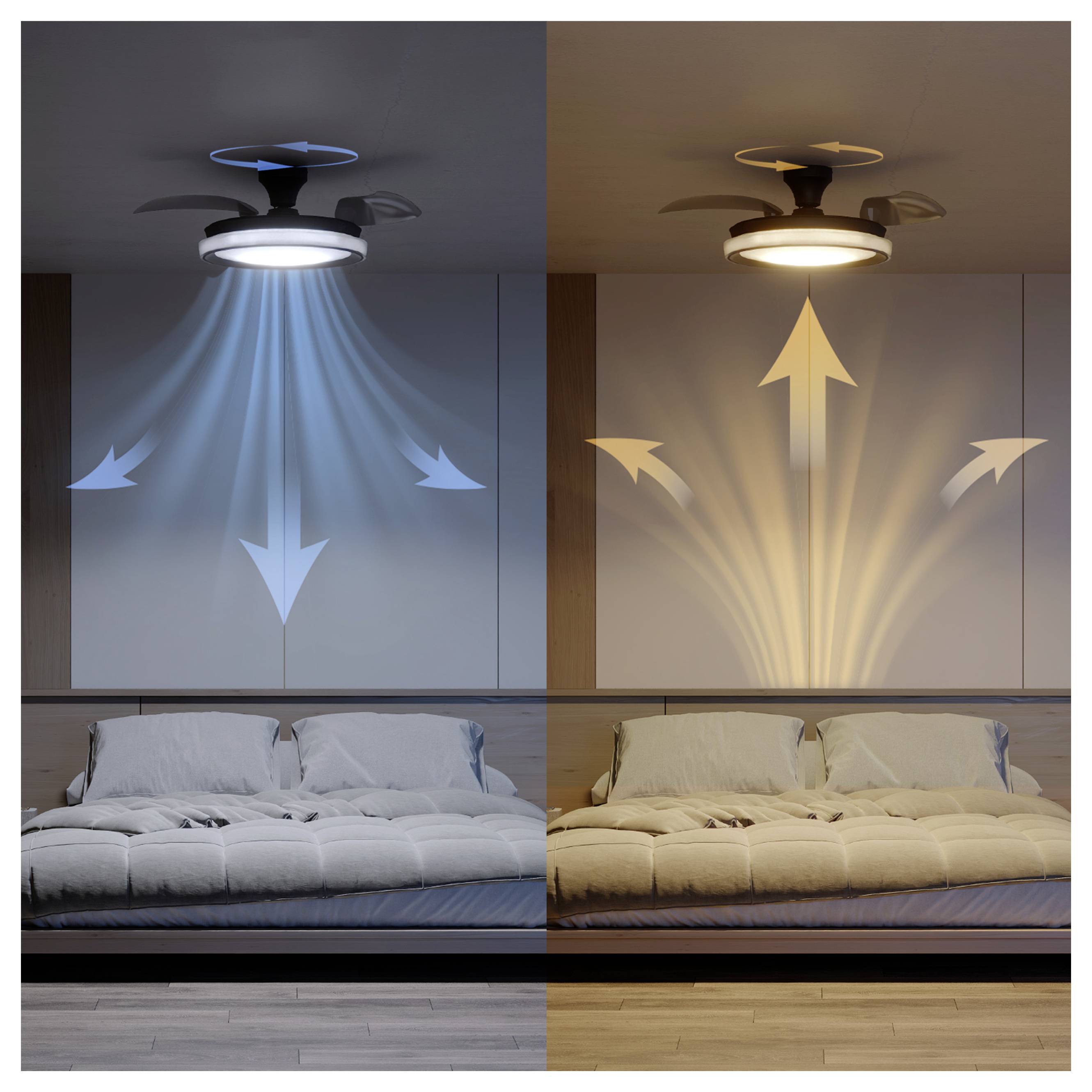 Philips LED Bliss Deckenventilator 28 W mit Fernbedienung, Dimmbar