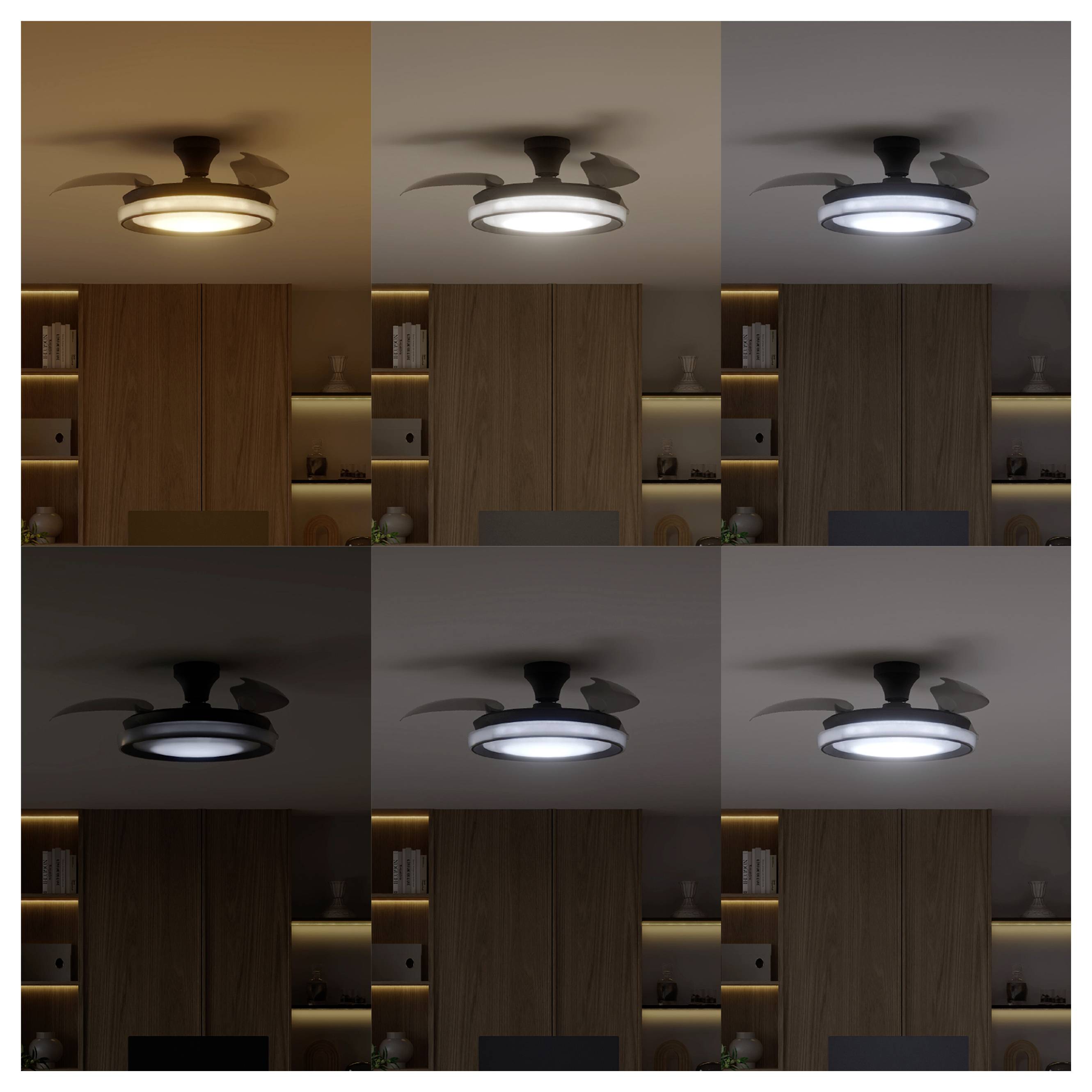 Philips LED Bliss Deckenventilator 28 W mit Fernbedienung, Dimmbar