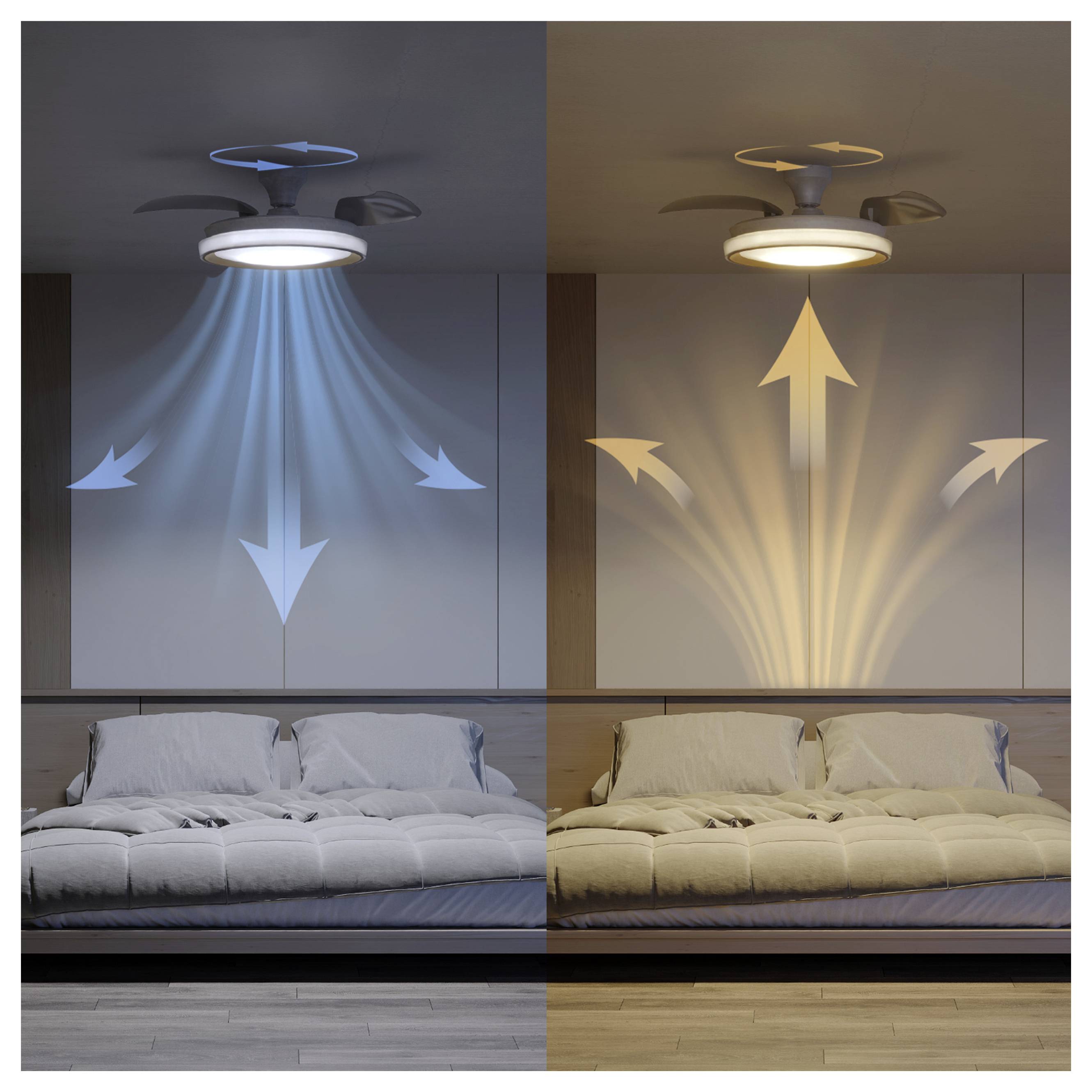 Philips LED Bliss Deckenventilator 28W mit Fernbedienung, Dimmbar