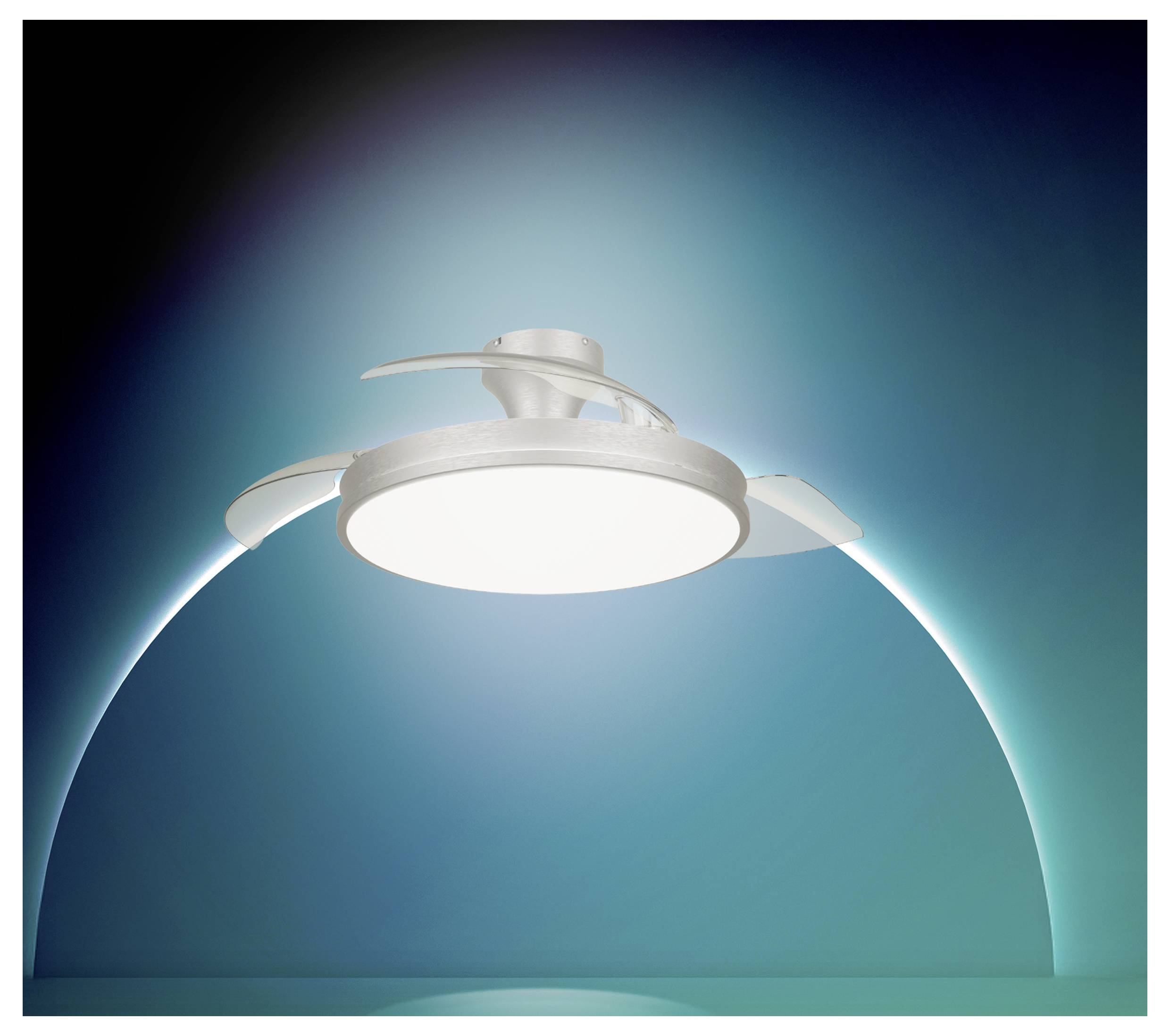 Philips LED Atlas Deckenventilator 28 W mit Fernbedienung, Dimmbar