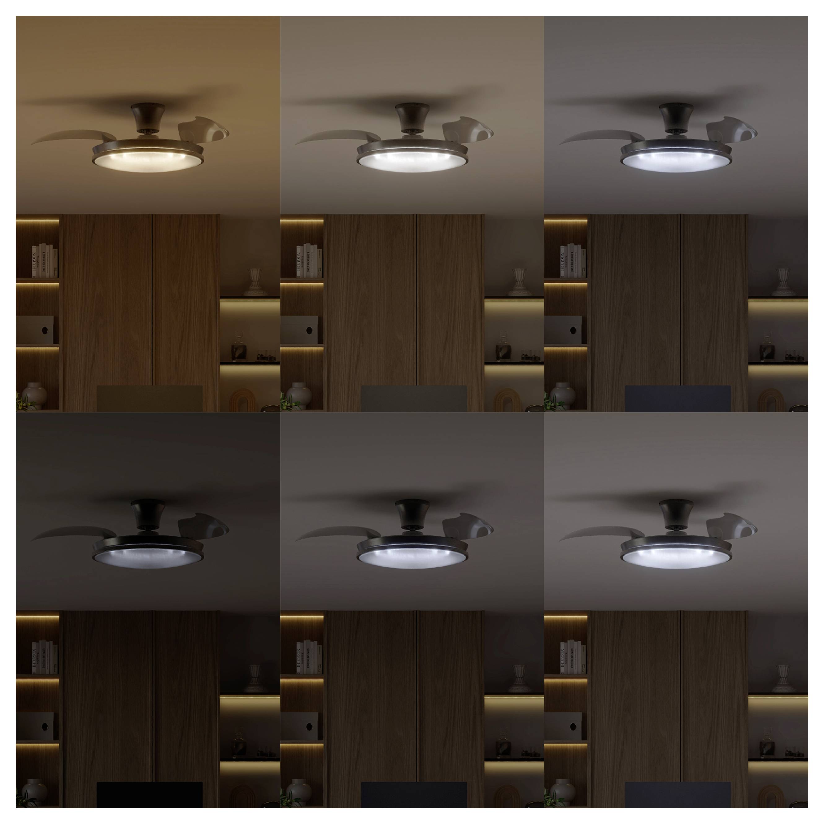 Philips LED Atlas Deckenventilator 28 W mit Fernbedienung, Dimmbar