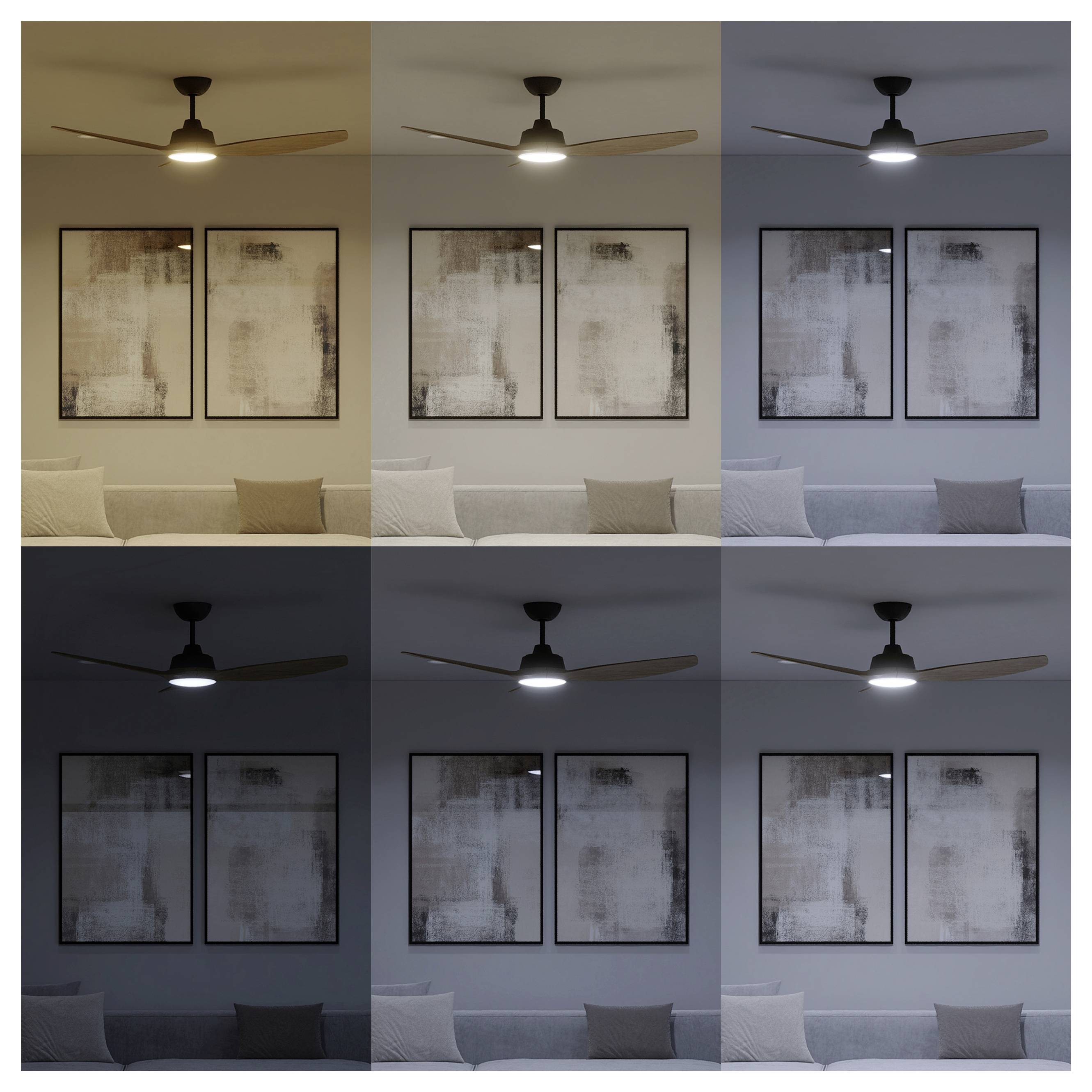 Philips LED Deckenventilator 35W mit Fernbedienung, Dimmbar